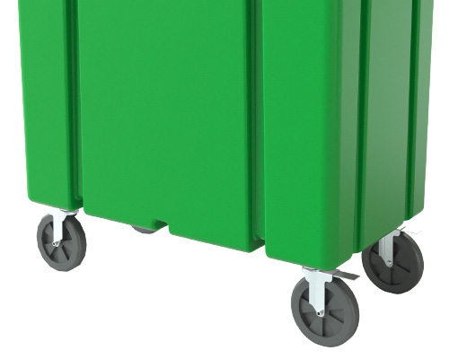 Contenedor de basura verde 660 litros