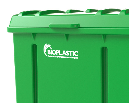 Contenedor de basura verde 660 litros