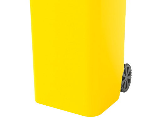 Contenedor de basura amarillo  120 litros. 
