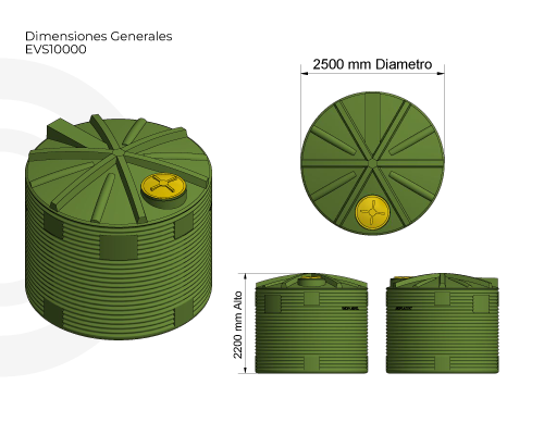 Estanque  10000 lts + kit bomba 2 hp