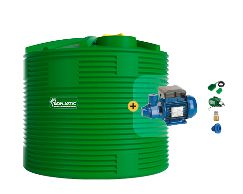 Estanque 10000 lts + kit bomba 0,5 hp