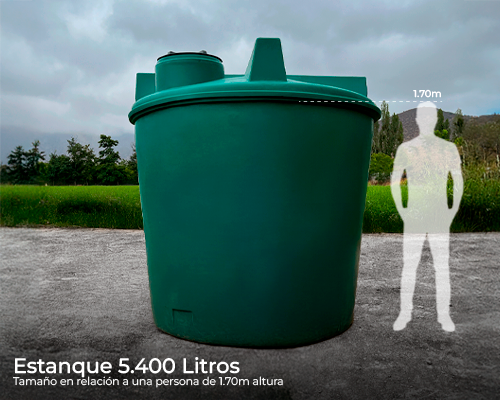 Estanque 5400 lts + kit bomba 0,5 hp