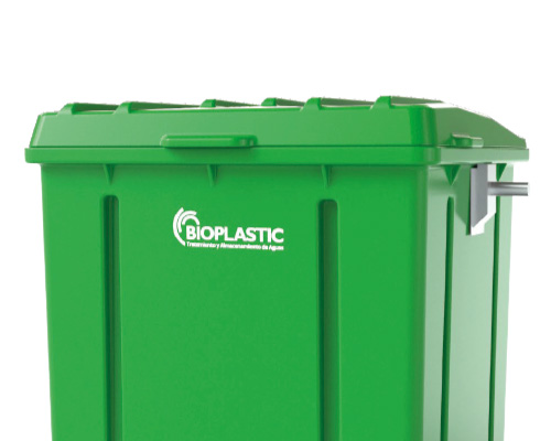 Contenedor de basura verde  1100 litros
