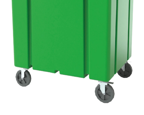 Contenedor de basura verde  1100 litros