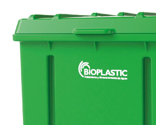 Contenedor de basura verde  1100 litros