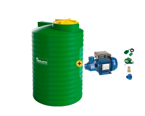 Estanque 1000 lts + kit bomba 0.5 hp