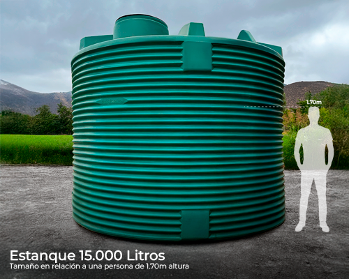 Estanque vertical reforzado 15000 lts