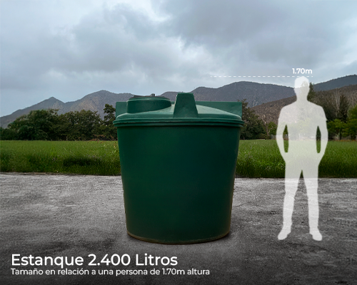 Estanque vertical extra reforzado 2400 lts