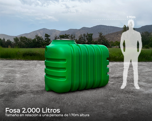 Fosa séptica horizontal 2000 lts.