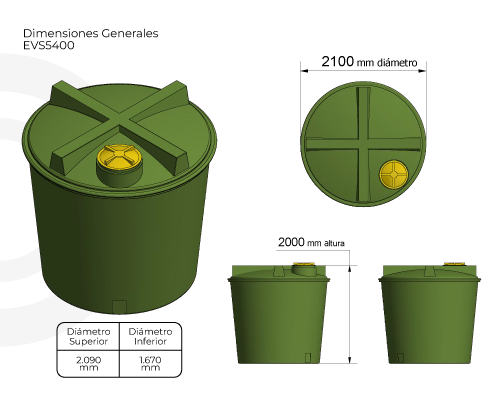 Estanque vertical estandar 5400 lts