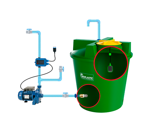 Estanque 3400 lts + kit bomba 1 hp