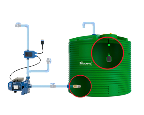 Estanque  10000 lts + kit bomba 1hp 